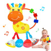 Baby Sensory Toys 0-6 3-6 Months,Infant Baby Musical Stuffed Animal Activity Soft Toys, 3+ Months Rattles Teething Toys For Babi