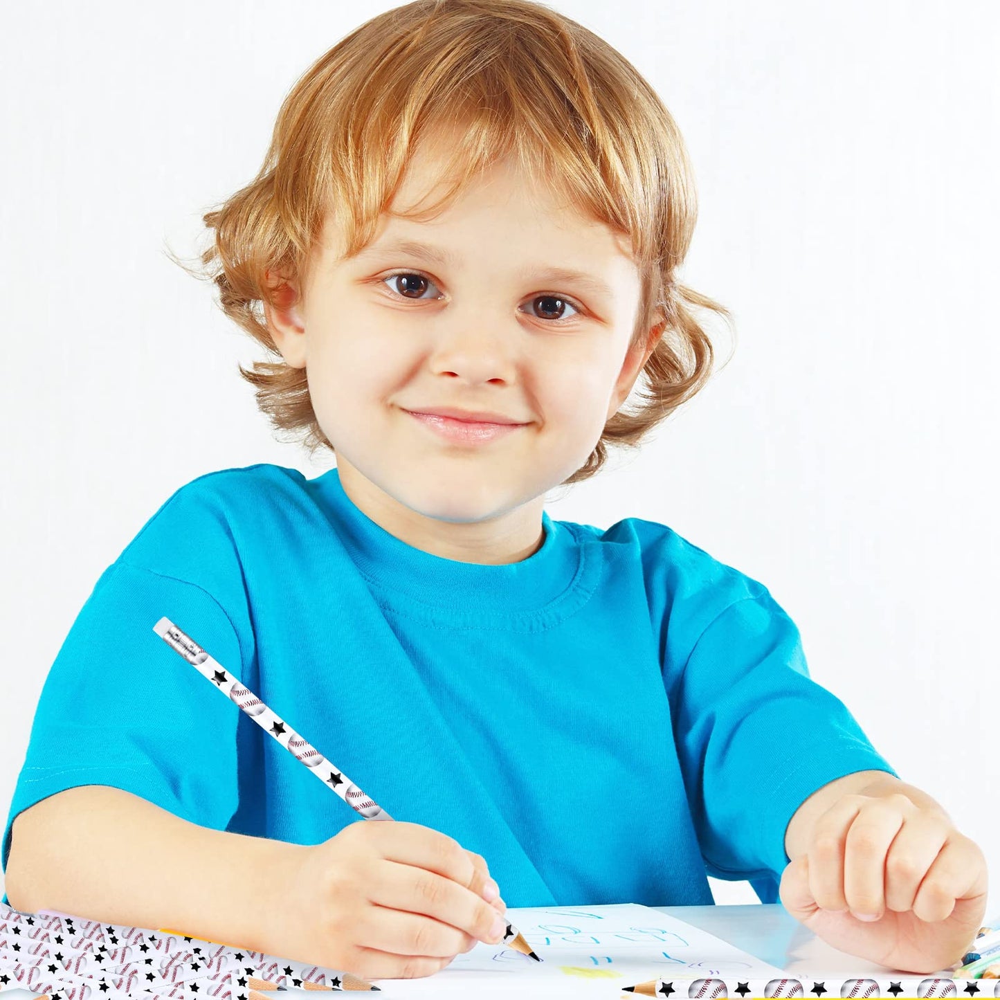 Tinlade 72 Pcs Sports Pencils And Erasers For Kids Fun Wooden Pencils For Kids Boys Sports Themed Birthday Party Favors Students Stationery Party School Office Supplies(Baseball)