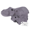 Forest & Twelfth Mom And Baby Mini Hippo, Stuffed Animals For Boys And Girls, Safari Hippopotamus Baby Shower Decoration, Nursery Décor, Zoo Animal For Toddlers, Soft Stuffed Hippo, Plush Toy, (Hippo)