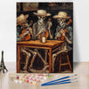 TUMOVO Paint by Numbers Kit - Skeletons Playing Violin, Acrylic, 16x20 Inch, DIY Oil Painting for Home Wall Decoration