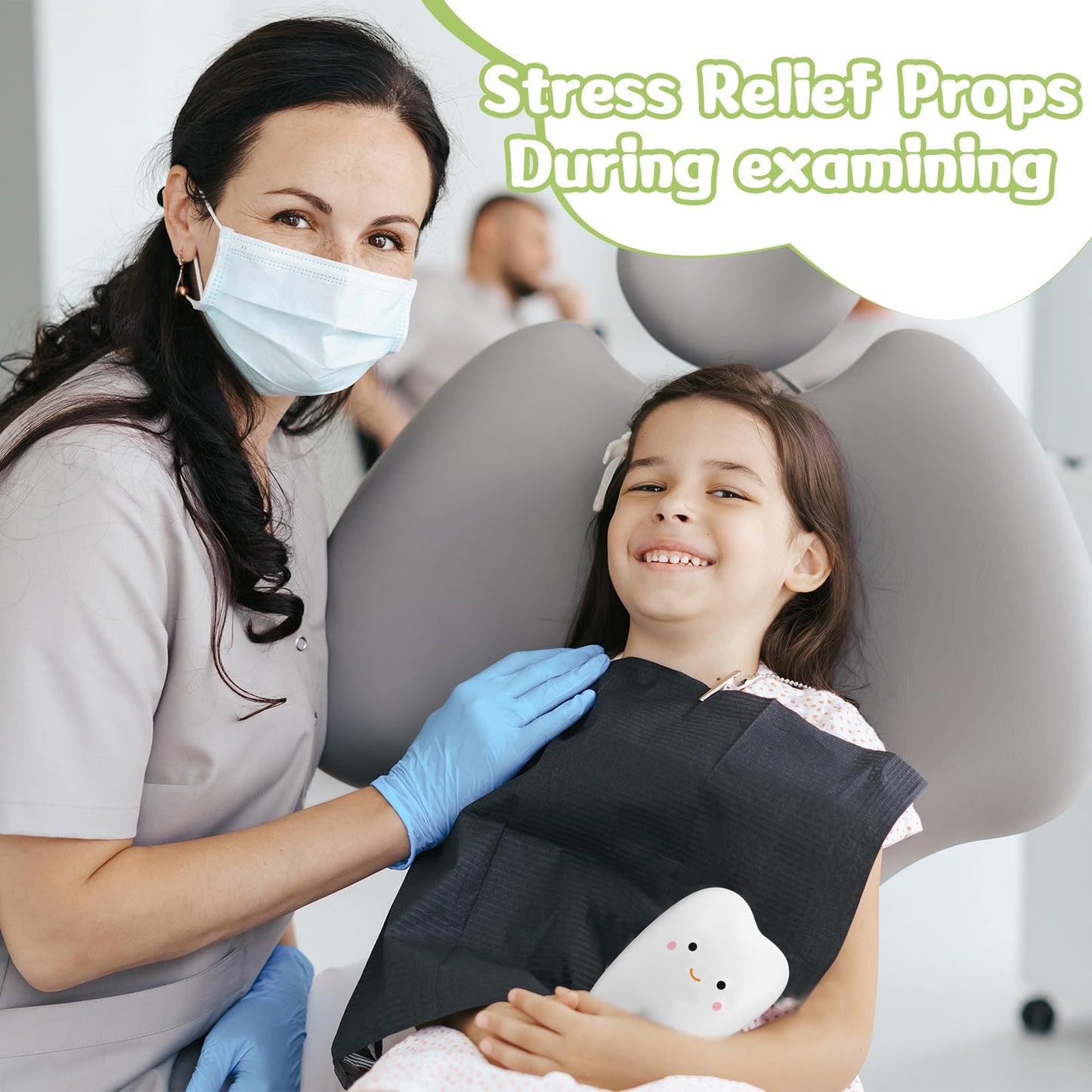 Shappy 24 Pcs Dentist Gift Teeth Jumbo Kawaii Teeth Slow Rising Squeeze Cute Tooth Cartoon Tooth Toy For Girls And Boys Soft Str