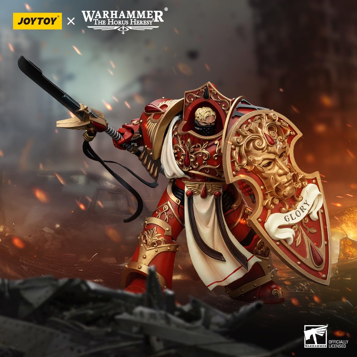 Beerise Joytoy 1/18 Action Figures - Warhammer The Horus Heresy Blood Angels Crimson Paladins Squad Crimson Exemplar - 6,Classic