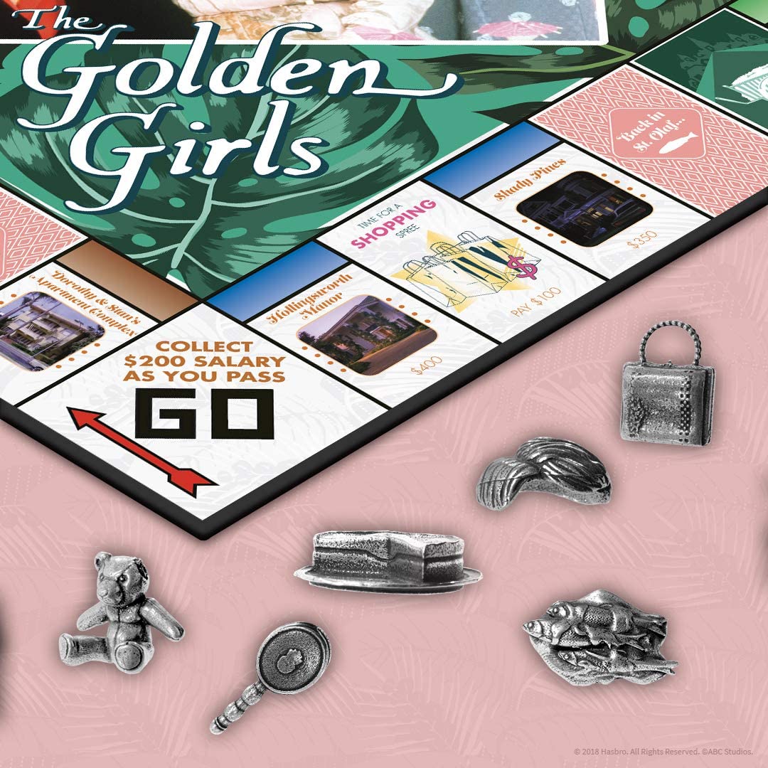 Monopoly: The Golden Girls Board Game | Buy, Sell, Trade Fan-Favorite Locations | Classic Monopoly Game Featuring Golden Girls T