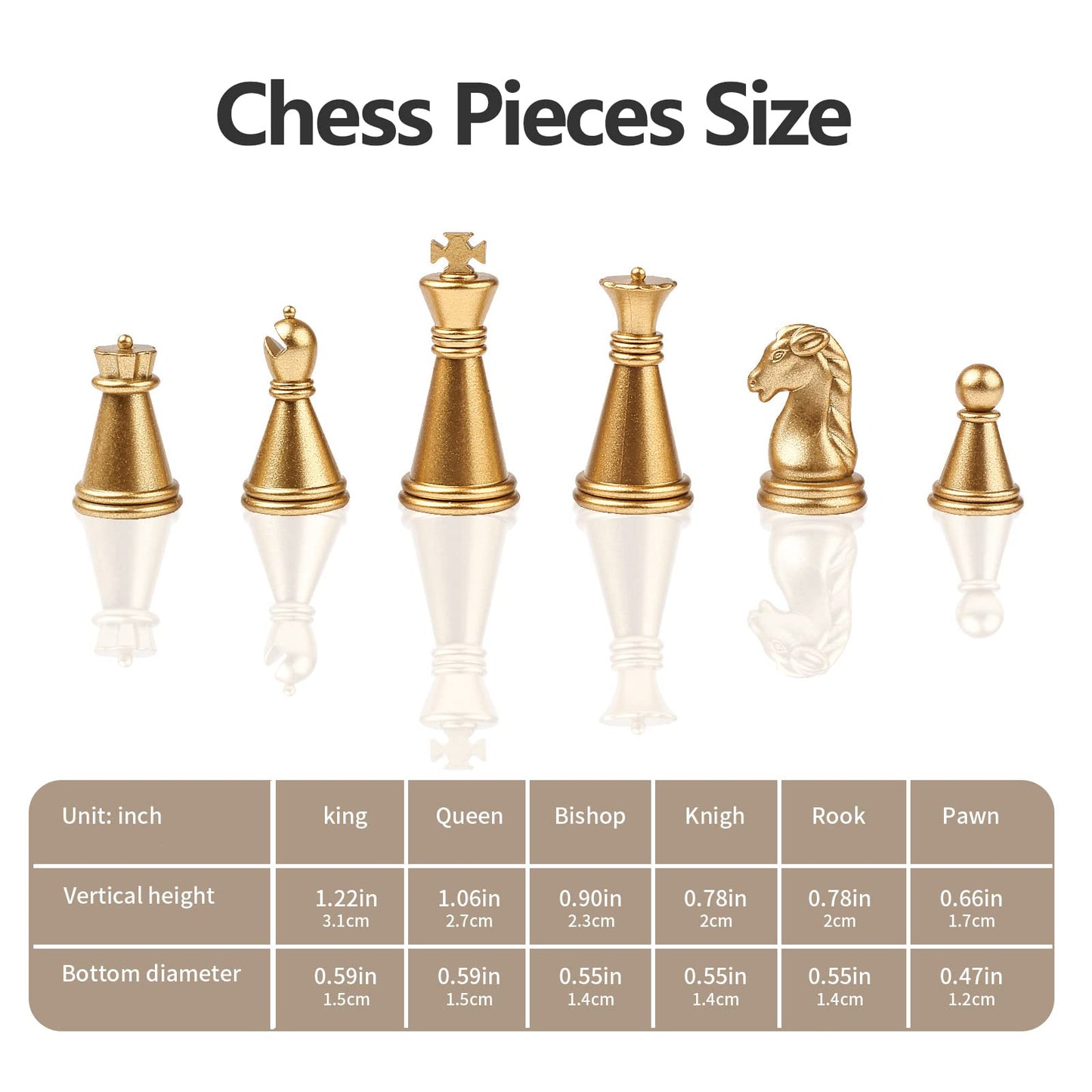 Mini Travel Chess Set Magnetic Vikutu 7.5 Inches Portable Small Folding Chess Board (Small)