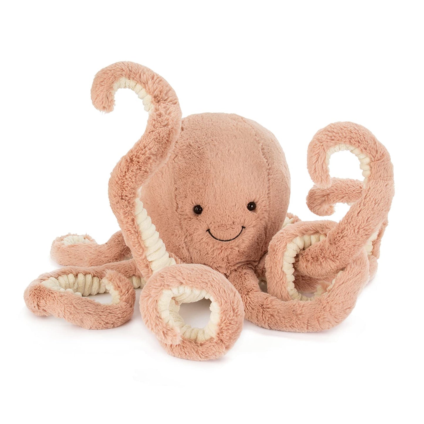 Jellycat Odell Octopus Stuffed Animal - Large 18.5 Brown Plush Toy for Kids - Perfect Ocean-Themed Gift