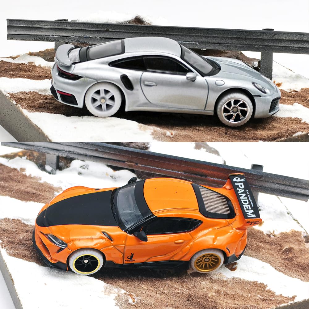 1/64 Wheels and Tires, Real Rider Series,Upgrade Mainline Diecast Model Cars,Mixed 10 Sets of Black and White Wheels a Pack (10