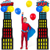 Leitee 40 Pcs Hero Theme Party Decoration, Hero Theme Party Favor Boxes with Balloons and Cutouts, Skyscraper Centerpiece Boxes