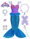 Sabbenia Little Girls Mermaid Costume Princess Dress Up For Birthday Halloween Party Cosplay
