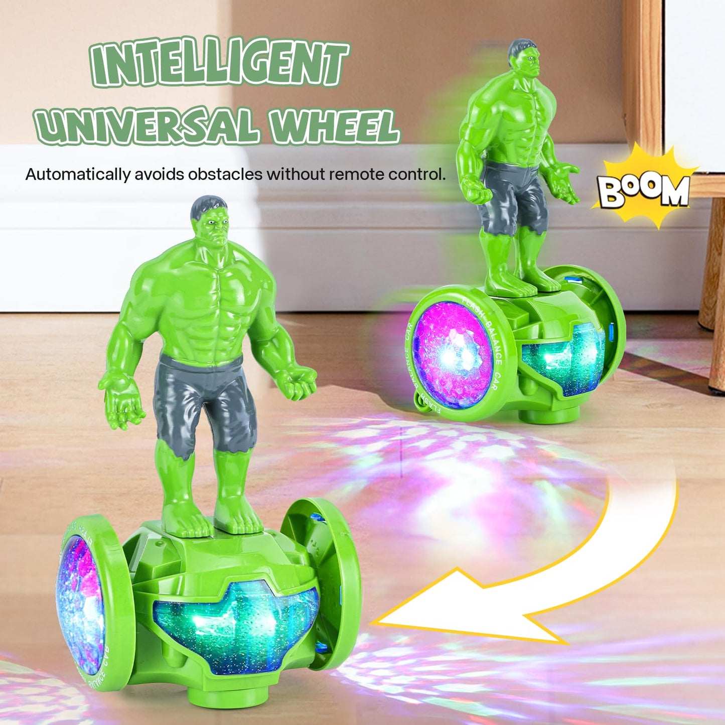 BMESSE Robot Toys for Boys Girls 4-6 Years Old,Kids Toys Car with Music and Lights,Interactive Electric Toy Bump and Go Cars for