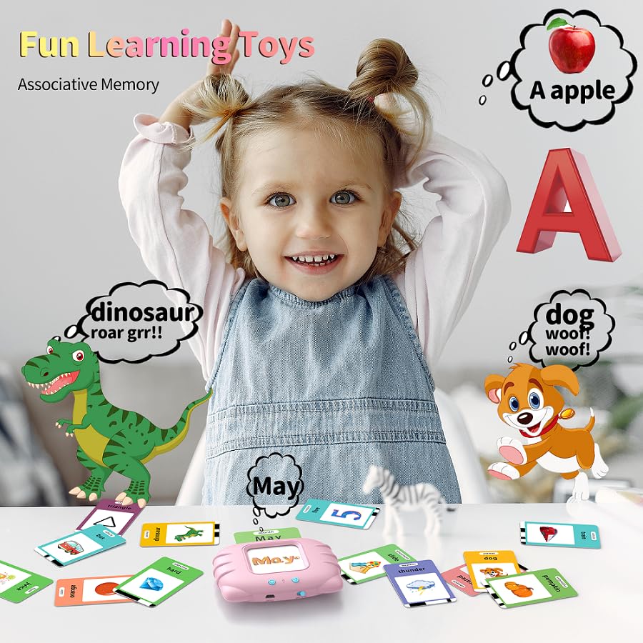 Eaever Educational Learning Toys - 520 Sight Words Talking Flash Cards, Autism Sensory Toys, Pocket Speech For Toddlers, Toddler