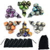 Smartdealspro Double-Colors Polyhedral Dice Sets With Pouches For D&D Dnd Rpg Mtg Dungeon And Dragons Table Board Roll Playing G