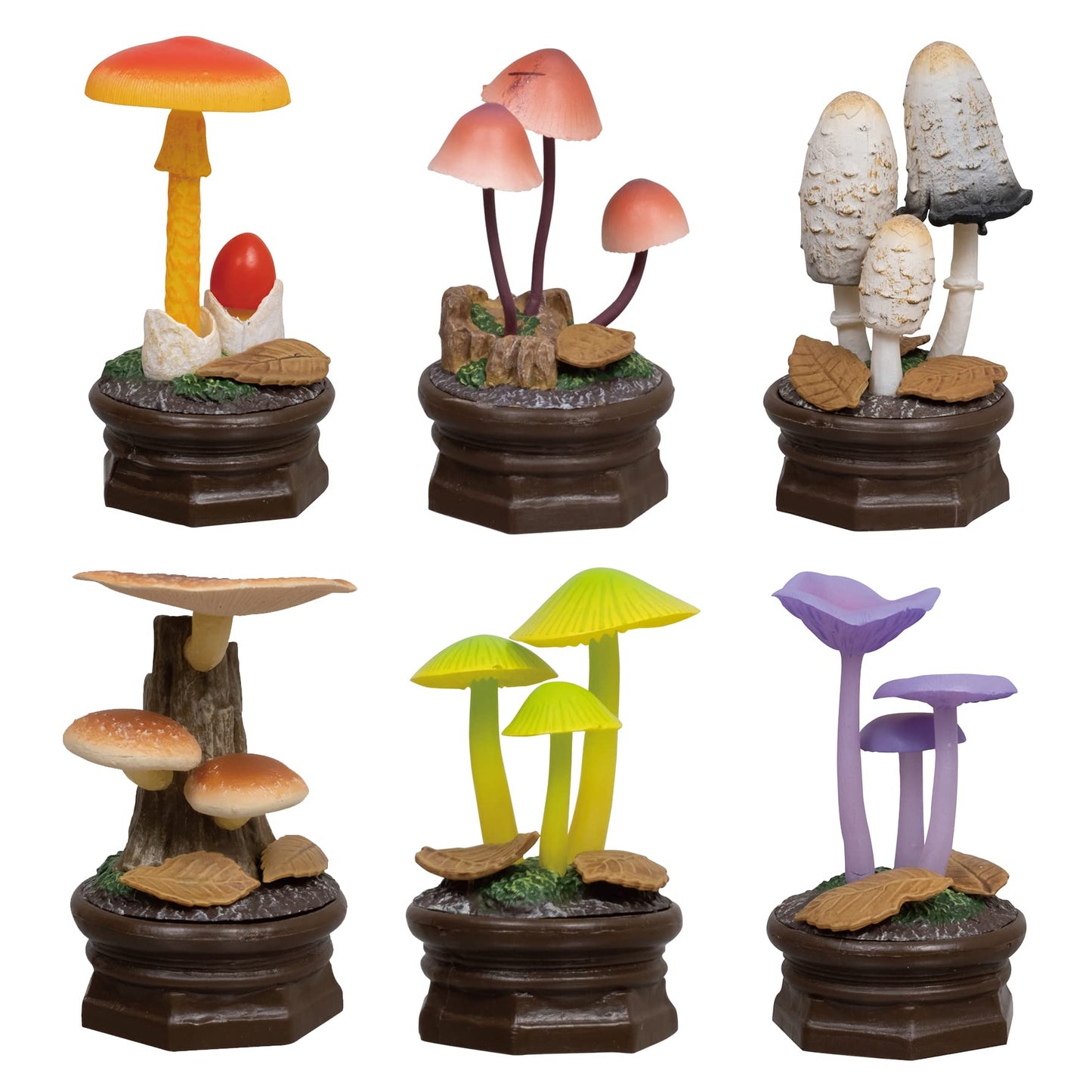 Qualia Mushroom Garden Blind Box Version 2- - Beautiful, Lightweight Charms - Blind Box Includes 1 Of 6 Collectable Figurines -