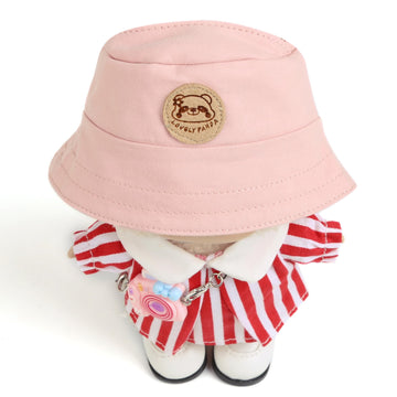 17cm Doll Clothes for Labubu - Kawaii Clown Style Set - Doll's Hat & Doll's Clothing & Doll's Shoes & Camera Cute Doll Outfit with Accessories for Display Collectors Gift - Red (NO Dolls)