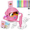 Drawing Robot for Kids, with 100 Word Cards, 12 Color Pens, Voice Interactive Educational Drawing Machine, Montessori Painting L