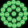 Kasyat 24 Pcs Glow in The Dark Smile Face Bouncing Balls, Mini High Bounce Bouncy Balls for Teens, Glowing Halloween Birthday Pa