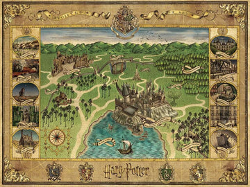 Ravensburger Harry Potter Hogwarts Map 1500 Piece Jigsaw Puzzle For Adults - 12000720 - Handcrafted Tooling, Made In Germany, Ev
