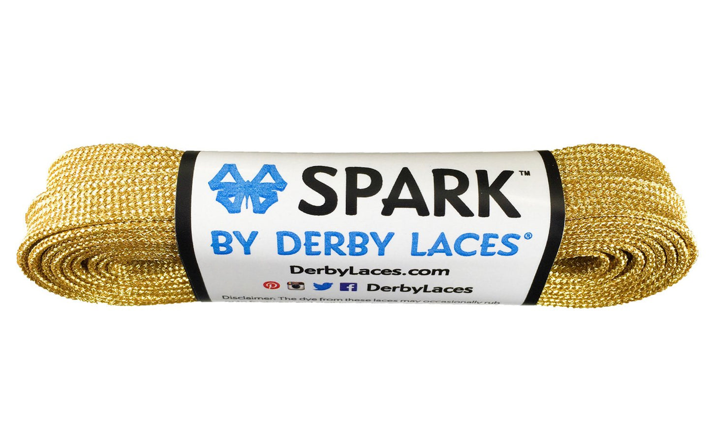 Derby Laces Gold 60 Inch Spark Skate Lace For Roller Derby, Hockey And Ice Skates, And Boots