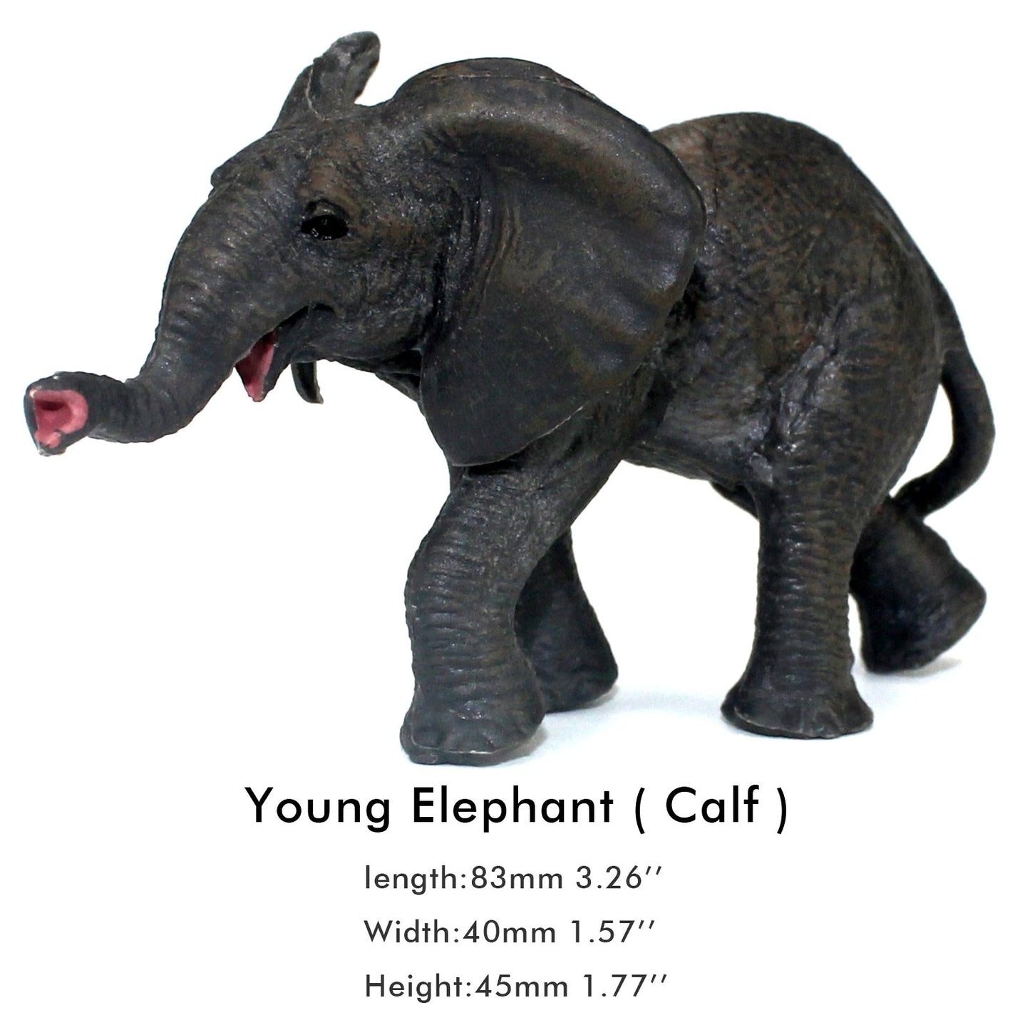 Funshowcase African Jungle Animals Toy Elephants Figure Realistic Plastic Figurine Playset Lot 3-Piece
