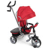 Huffy Malm Luxe 4-in-1 Canopy Trike with Push Handle, Cup Holder & Rear Storage Red