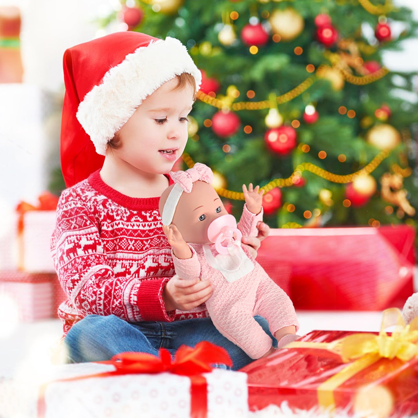 Chyyeerkidd 12'' Baby Doll In Gift Box - Toddler Baby Doll Set With Pacifier, Feeding Bottle, Blanket | Great Gift For 3+ Year G