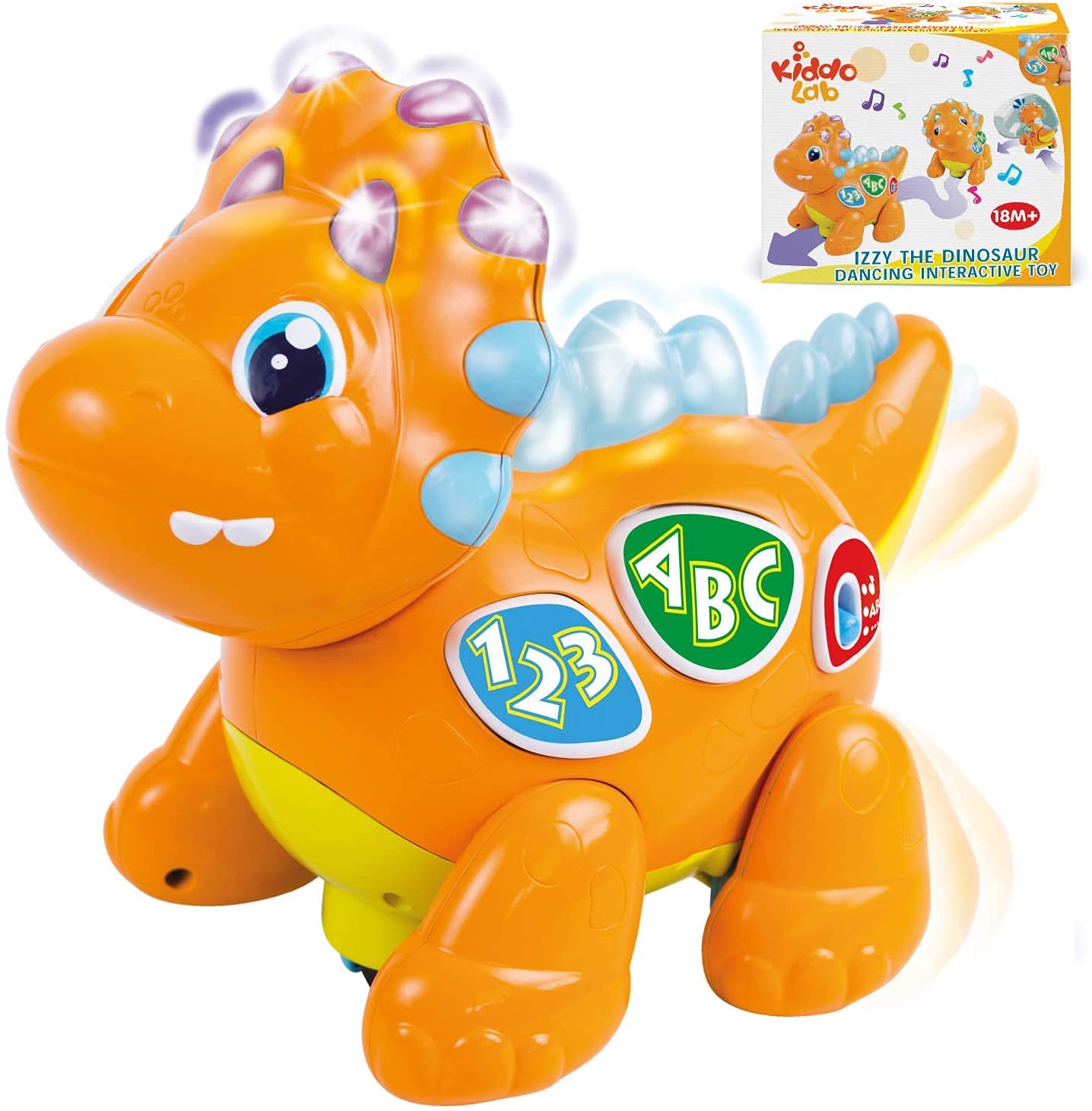 KiddoLab Baby Dinosaur Toy.- Infant Toys with Music, Lights & Dancing Activities. Development Toys for Preschool Learning, Baby
