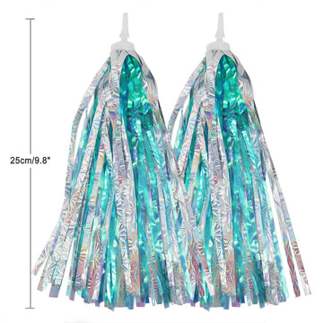 Platt Kid'S Bicycle Handlebar Streamers Colorful Ribbons Tassel For Girls Boys Bicycle Handlebar Scooter Handgrip (1Pair) (Shiny