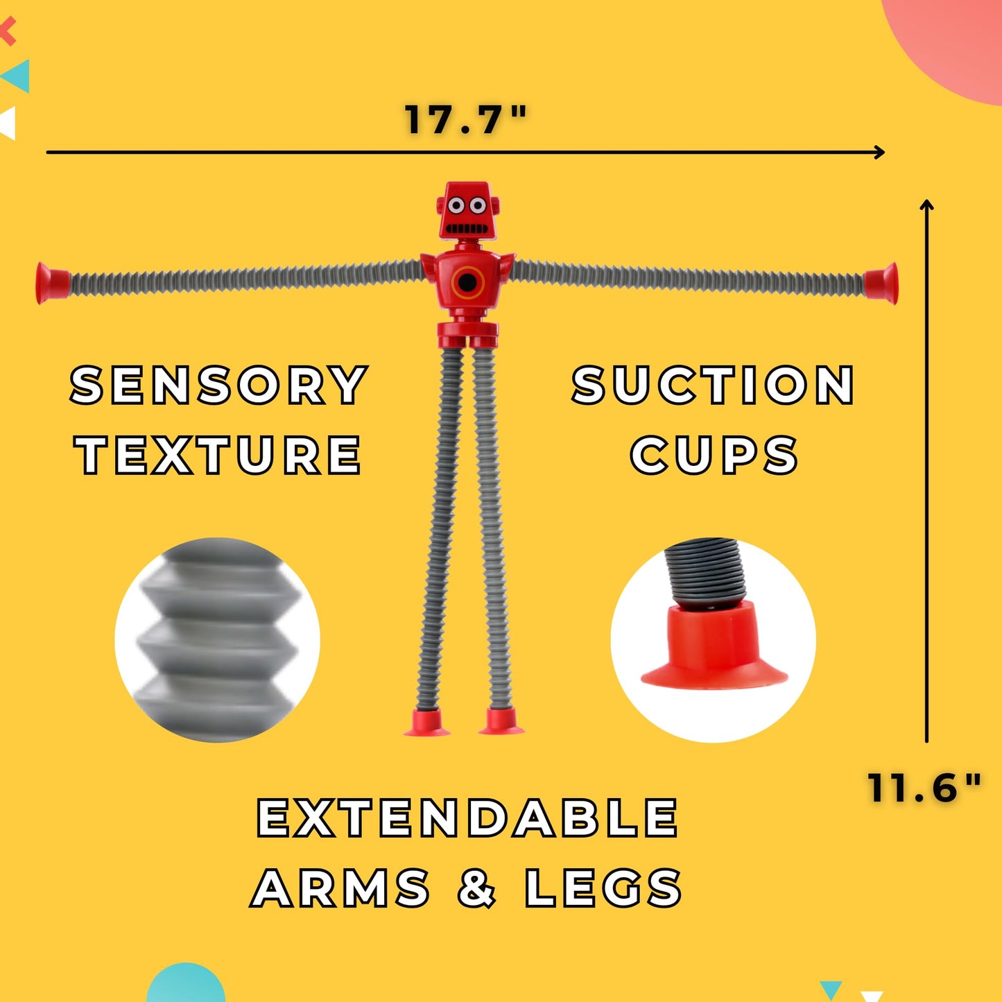 Nutty Toys Sensory Robot Toys 4Pk - Top Pop Tubes Fidget 2025 For Adhd Autism Ages 3 4 5 6 7 8 9 10, Best Kids Travel Idea, Unique Easter Basket Stuffers For Boys Girls Toddlers & Tweens Gifts
