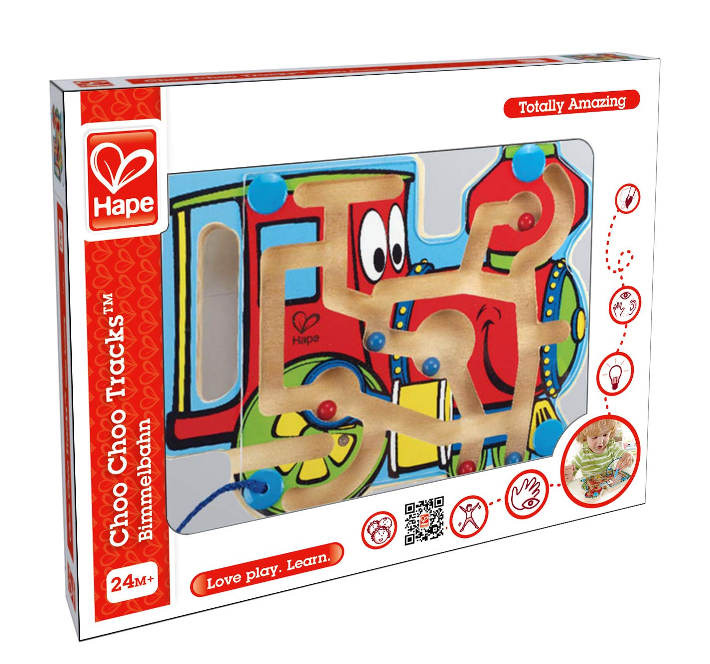 Award Winning Hape Choo Choo Tracks Kid'S Magnetic Wooden Maze Puzzle, L: 7.7, W: 0.8, H: 6.1 Inch