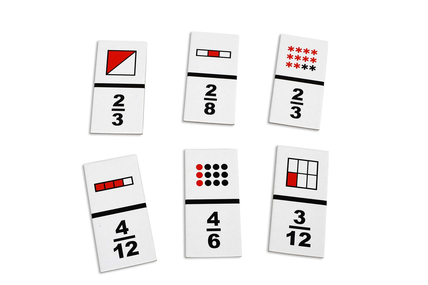 Learning Advantage The Original Fraction Dominoes | Homeschool Learning Fraction Game | 45 Dominoes | Math Manipulative For Kids | Teach Equivalents, Addition And Subtraction