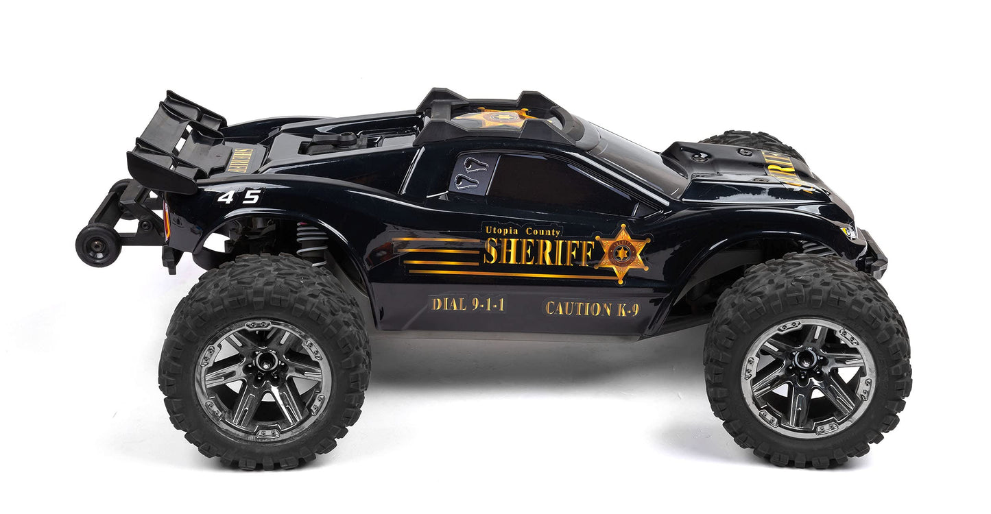 SummitLink Custom Body Police Style Compatible for Rustler 4X4, Rustler BL-2S, Rustler 4x4 Ultimate 1/10 Scale RC Car or Truck (