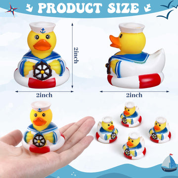 Jerify 24 Packs Cruise Ships Rubber Ducks 2 Inch Nautical Rubber Duck Bulk Cruise Ducks Sailing Rubber Ducks Cruise Ship Toy For