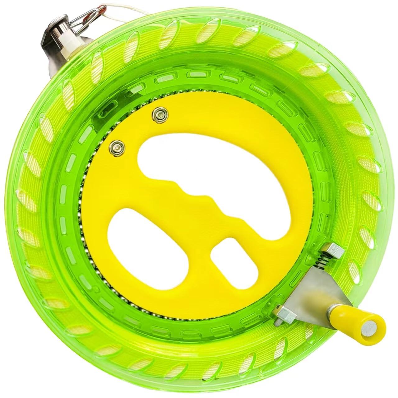 Kaiciuss 7.2 Inch Kite Reel Winder With Line, Kite String Reel For Kids & Adults, Easy To Use Kite String And Spool, It Comes With Durable Kite Thread And Connector (Green)