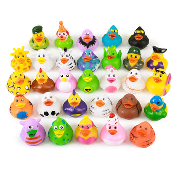Wqthe 30 Pack Rubber Duck For Jeeps Ducking - 2.3 Inch Bulk Floater Duck For Kids - Baby Bath Toy Assortment - Party Favors, Bir