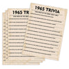 QUPT 60th Birthday Party Games, 1965 Trivia Games, Birthday Party Supplies for Adults, Fun 1965s Party Game,Pack of 30 Cards
