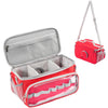 Hautton Carrying Case For Toniebox Starter Set, Portable Travel Carrying Bag For Tonies Audio Player, Tonies Figures, Headphone And Charging Station With Shoulder Strap And Handle -Red