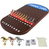 Jyquorp Horse Race Board Game Racing Game Solid Wood With 11 Luxurious Durable Classic Metal Horses With 4 Dice And 2 Boxes Of C