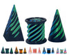 3D Printed Spiral Fidget Toys Impossible Pyramid Passthrough Sculpture Mini Cones Pass Through Pyramid Fidget Toy (Green Black)