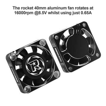 Arrarown Rc Motor Cooling Fan 40Mm 16000Rpm Fits Diameter 56Mm 55Mm 58Mm Motor Fan Heatsink For 1/5 1/6 Rc Truck Car (Silver Bla