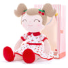 Gloveleya Plush Baby Doll - Cherry Red, 14" Soft Toy Gift for Girls, Model Fngyus, Perfect for Baby Showers and Birthdays