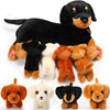 Honoson Nurturing Dog Stuffed Animal With Puppies Set Nursing Mommy Dog Plush With 4 Baby Puppies Soft Cute Dog Themed Stuffed P