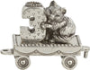 DANFORTH Birthday Train Pewter Figurine - Handcrafted - 3 Fox Size - Made in USA