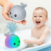 Tfs Topfans Baby Whale Bath Toy Infant: Light Up Fountain 6-12 Months Old Bathtub 18-24 Pool 3 4 5 7 8 9 10 15 Sprinkler Tub Wat