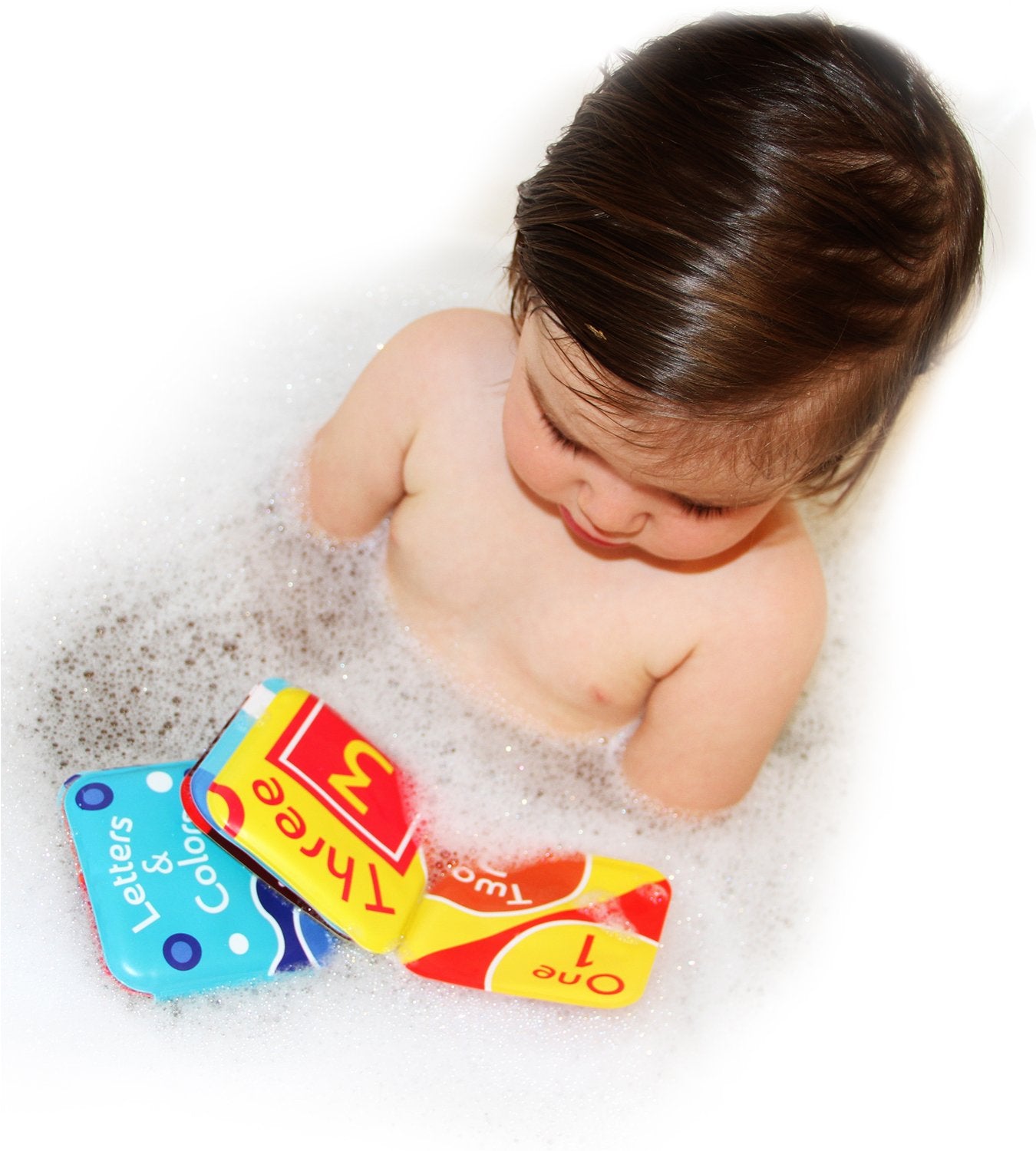 Floating Baby Bath Books Set Of 4 - Bath Books For Babies, Infants - Waterproof, Mold-Free Bath Toys For Learning & Early Education (Fruit, Ocean, Abc, Numbers Books)