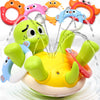 Sizobi Baby Bath Toys, Rechargeable Turtle Bath Toy Sprinkler For Kids Toddler With 5 Rings, Bathtub Fountain Spray Toy For Baby