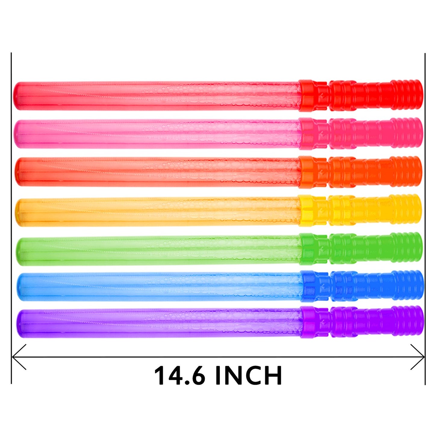 Bubble Wand, 14' Big Bubble Wand Set(14 Pack 7 Colour), Non-Toxic Smelless Bubble Toy For Kids Child Birthday Party Favor Wedding Summer Outdoor Activity Bathroom Bath Toys, By Mapixo