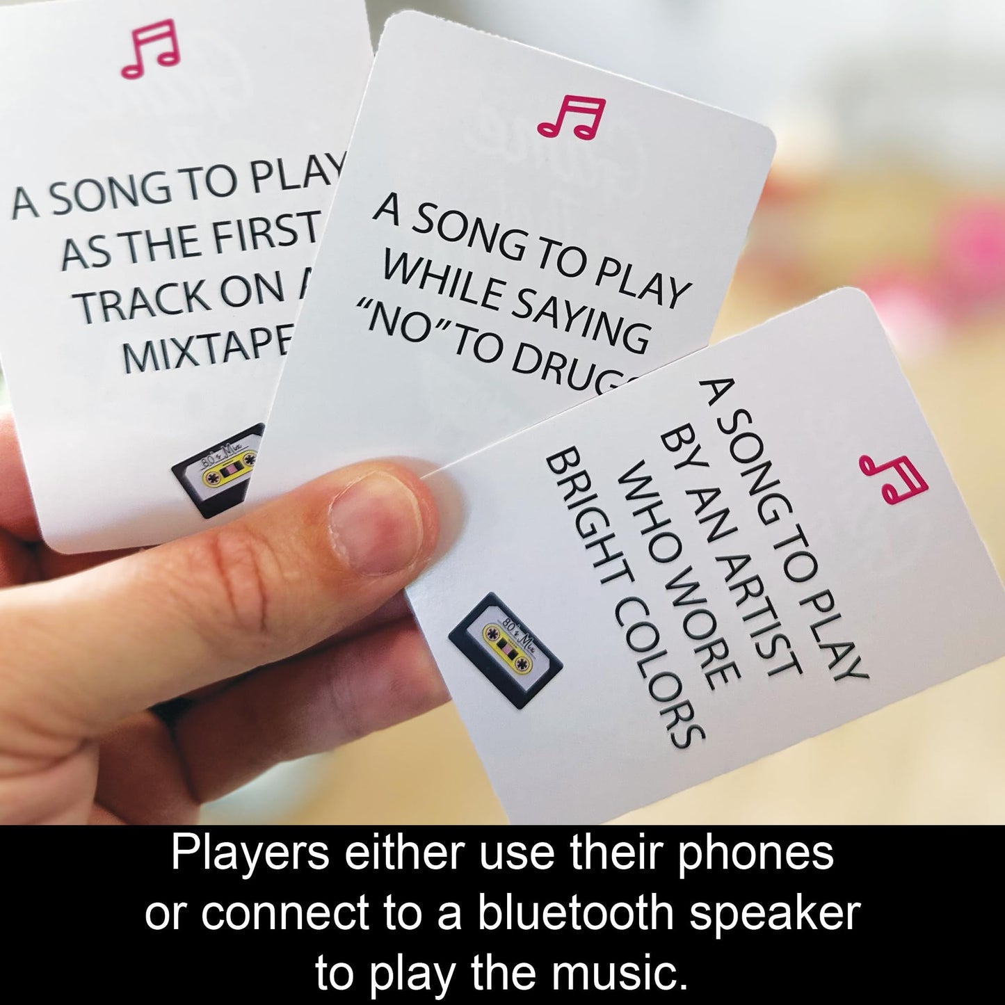 Game That Song 80's Mix Expansion - 50 New Music Cards - Fun Card Game for Family & Teens - Multicolor, Paper