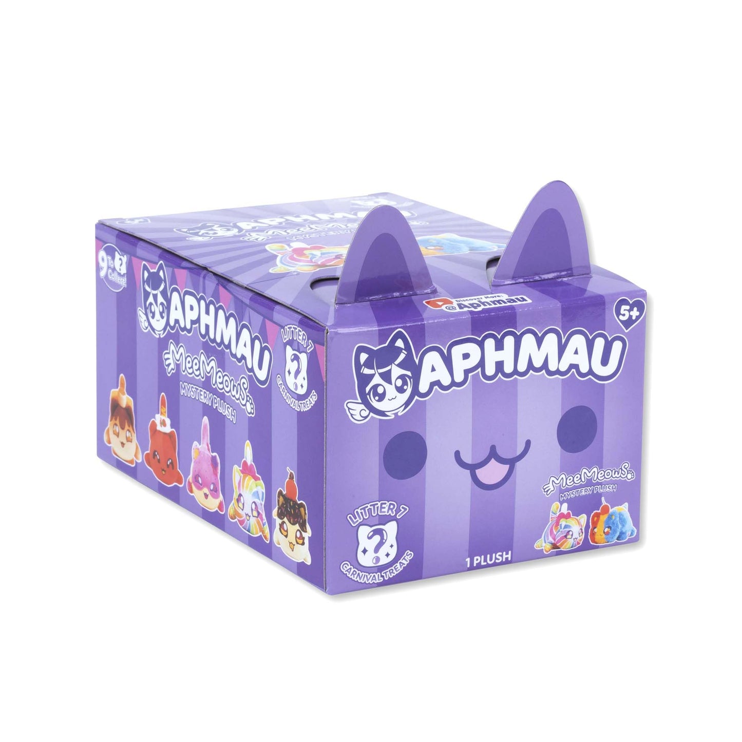 Aphmau 6 MeeMeow Mystery Plush - Series 7; YouTube Gaming Channel, Blind Box, 1 of 9 Possible, Carnival Treats MeeMeows, Offi