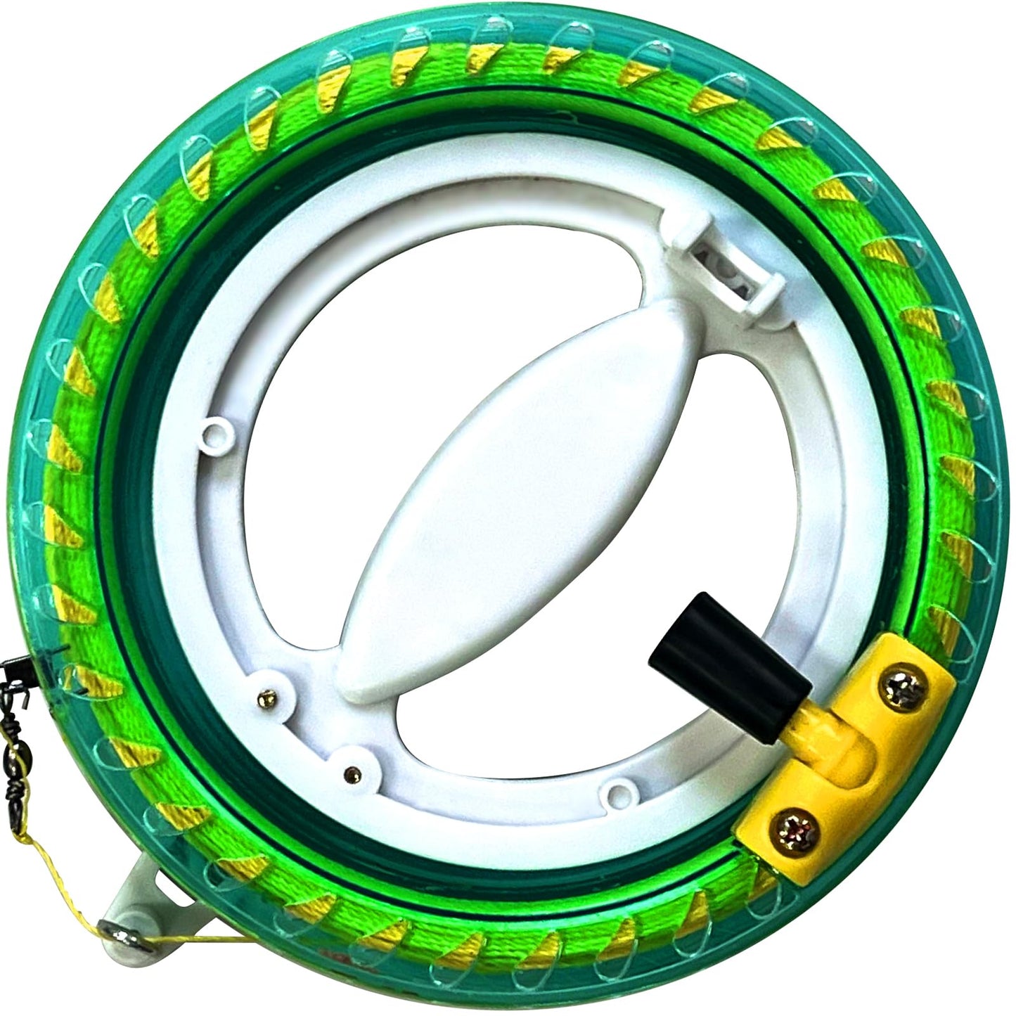 Hengda Kite Professional Outdoor Kite Line Winder Winding Reel Grip Wheel With 650 Feet (60Lbs) Flying Line String Flying Tools With Lock For Kids And Adults