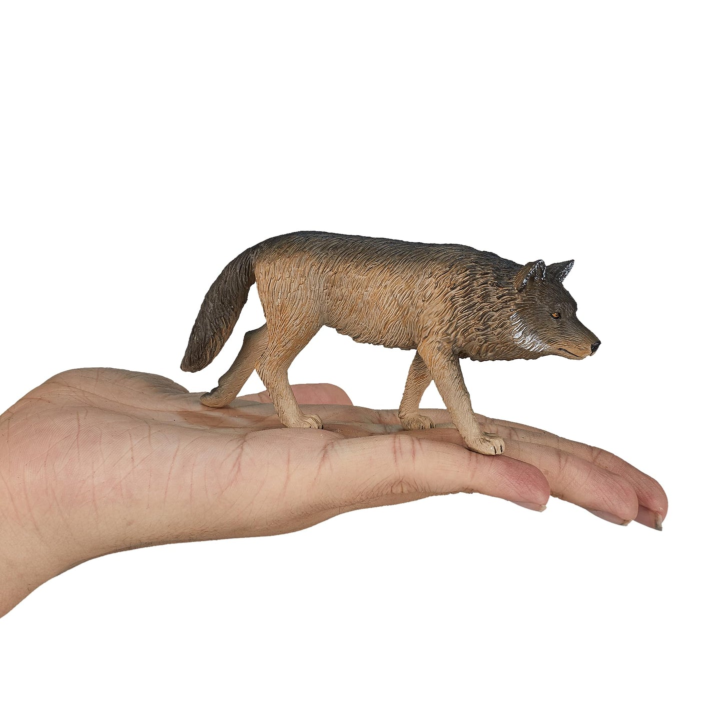 Mojo Timber Wolf Walking Realistic International Wildlife Hand Painted Toy Figurine