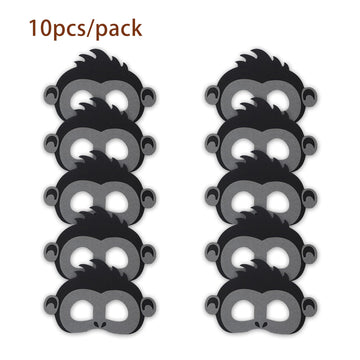 Jtnohx Felt Animal Masks, 10 Pcs Halloween Mask, Animal Costume For Birthday Party Supplies (Gorilla Mask)